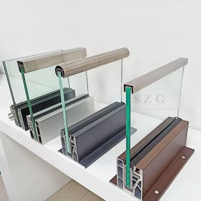 Lamel U Channel Glass Balustrade Installazione montata in cima con vetro stratificato