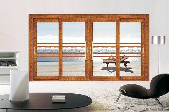 Porta scorrevole in alluminio a doppio vetro resistente agli uragani Porta in vetro multi-slide