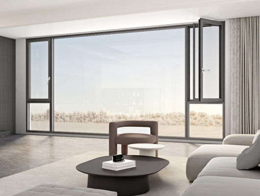 Finestra protetta in alluminio con vetro isolante temperato e blocco multipunto