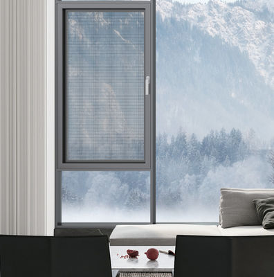 Fenestra a oscillazione in alluminio grigio con rivestimento ad alta ventilazione