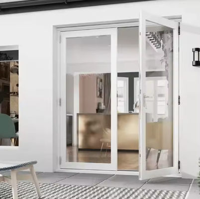 Porta a doppia porta in vetro di alluminio, a dondolo, personalizzabile con design moderno