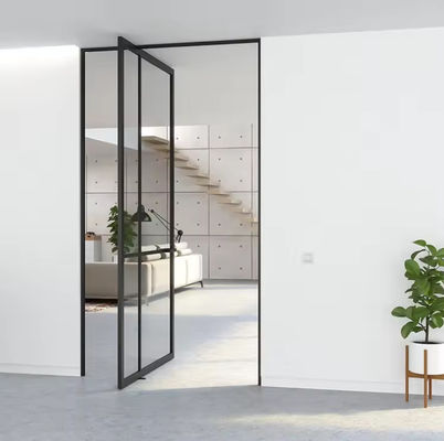 Porta pivot di vetro senza telaio in lega di alluminio resistente alla corrosione facile pulizia