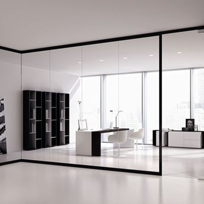 Pareti divisorie in vetro flessibile Quadro in alluminio Pareti divisorie per ufficio insonorizzate