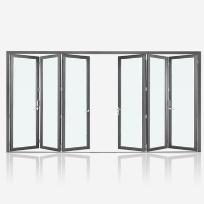 Finestre pieghevoli in alluminio e vetro temperato in quercia d'oro per i centri congressi