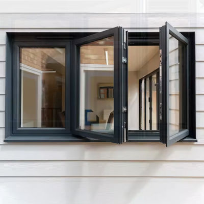 Nuovo design di alluminio Casement finestra d' oscillazione con vetro temperato