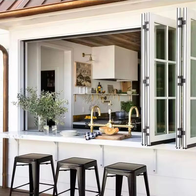 Bar di vetro pieghevole in alluminio temperato