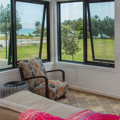 Cornice in alluminio ad alta sicurezza, finestrino inclinabile e girato con un singolo avamposto