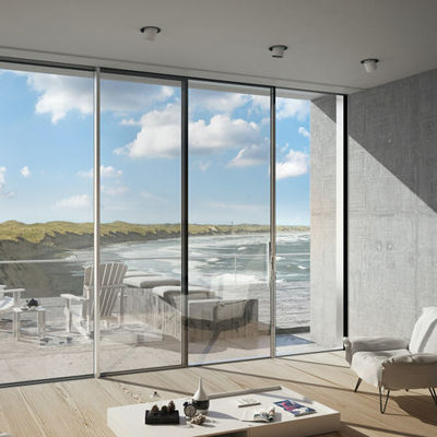 Porte scorrevoli in alluminio per lavori pesanti porte scorrevoli in vetro temperato isolato