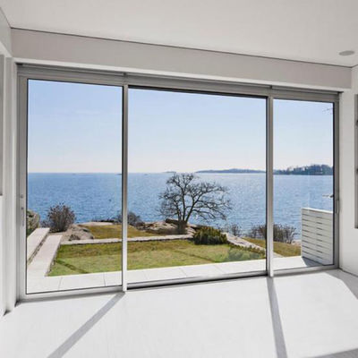 Porta scorrevole di profilo leggero di alluminio sostituzione con vetro limpido temperato