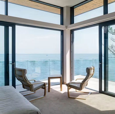 Riduzione del rumore Porta scorrevole in alluminio Vetro isolato 3 metri Porta scorrevole in alluminio