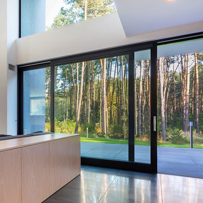 Sicurezza Residenziale Porte in vetro scorrevole in alluminio vetro isolato con profilo di rottura termica