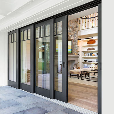 Porte di vetro in alluminio temperato isolato personalizzate con profilo pesante