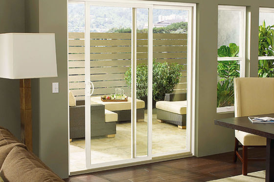 Porte da patio in vetro scorrevole personalizzate leggere con vetro temperato isolato