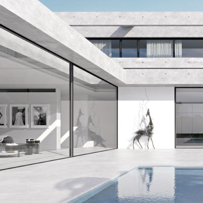 Facile installazione Porta scorrevole interna in alluminio personalizzata 1.8 Porta scorrevole in alluminio