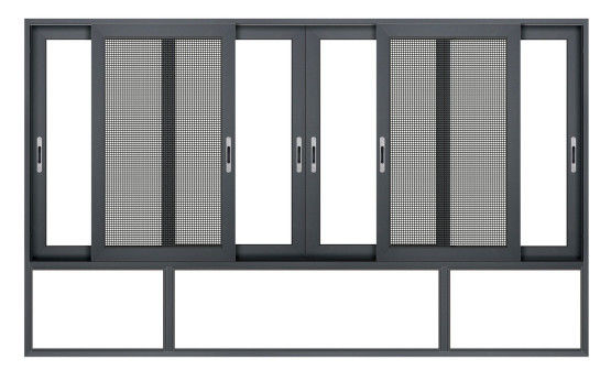 Porta scorrevole in alluminio resistente agli uragani