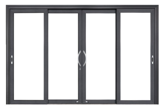 Porte in vetro scorrevole in alluminio per abitazioni personalizzate stabili con vetro stratificato