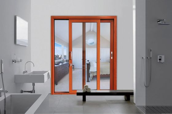 Porta scorrevole a profilo di alluminio robusto personalizzabile con vetro temperato