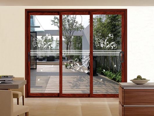 Porta scorrevole a profilo di alluminio robusto personalizzabile con vetro temperato