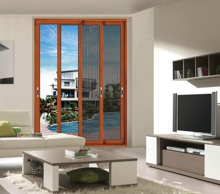 Durabile spessore di alluminio porta scorrevole in vetro orizzontale stile di apertura