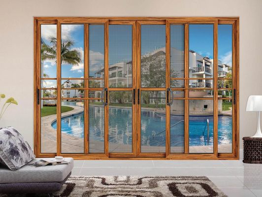 Durabile spessore di alluminio porta scorrevole in vetro orizzontale stile di apertura