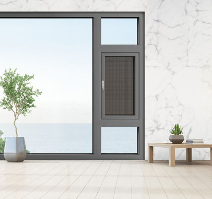 Finestre d'alluminio oscillanti verso l' esterno, facili da pulire e resistenti al calore