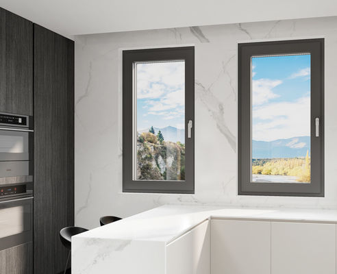 SZG Casement Open Aluminum Swing Window con hardware in acciaio inossidabile