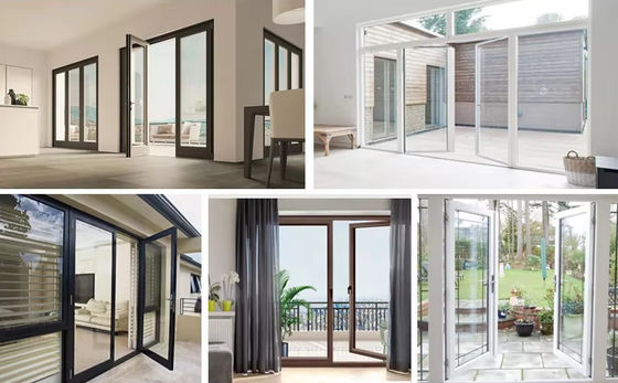 Porta oscillante in alluminio rivestita in polvere Eco-friendly per l'uso a lungo termine