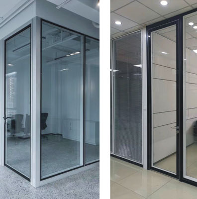 Porta oscillante in alluminio spessa, durevole, vetro laminato isolante temperato