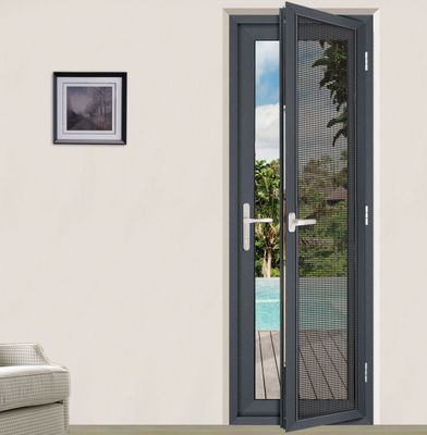 Rivestimento in polvere Porta oscillante in vetro temperato Rottura termica con profilo in alluminio