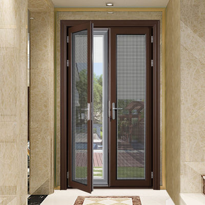 Rivestimento in polvere Porta oscillante in vetro temperato Rottura termica con profilo in alluminio