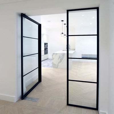 Balcone doppio foglio di alluminio porte di rivestimento vetro temperato stratificato