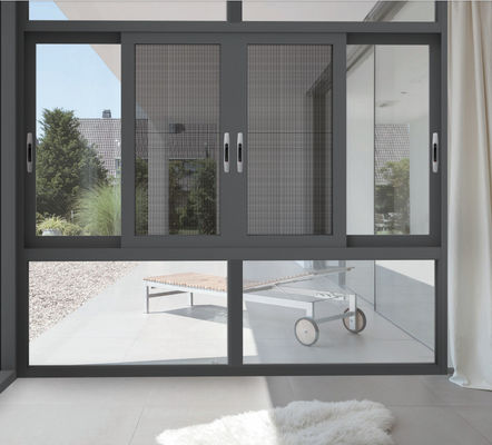 Finestre scorrevoli in alluminio commerciali personalizzate per la protezione dagli insetti