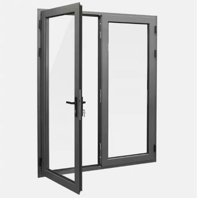 Porta a doppia porta in vetro di alluminio, a dondolo, personalizzabile con design moderno