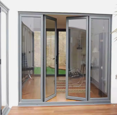 Porta oscillante a doppio rivestimento in alluminio Con un design moderno con vetro temperato