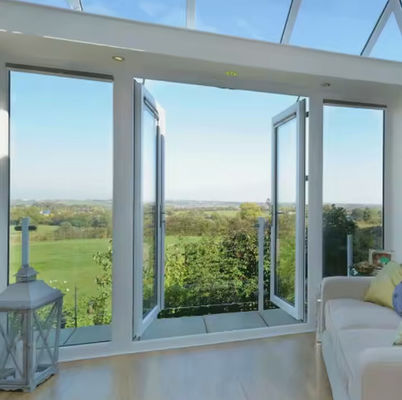 Superficie di rivestimento in polvere a doppia porta a dondolo di alluminio isolato commerciale