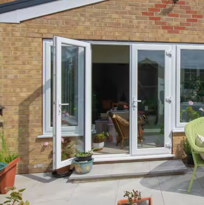 Porta d'ingresso in alluminio a dondolo Porta a cerniera in vetro in alluminio resistente alla corrosione