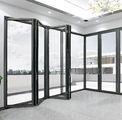 Rivestimento in polvere porte in vetro bifold resistenti ai tifoni per uso esterno