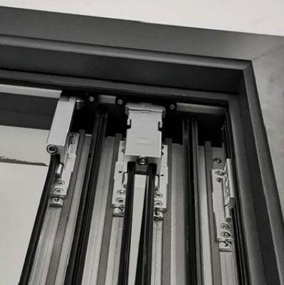 Porte di patio pieghevoli in vetro isolante in alluminio porte pieghevoli in alluminio su misura bianche