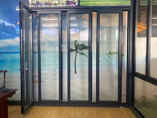 Resistenza ai tifoni Porta bifold in vetro temperato Alta sicurezza Personalizzabile