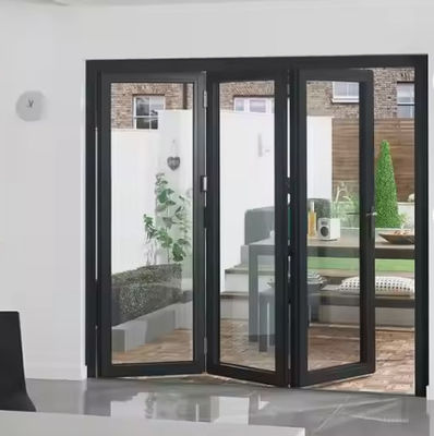Resistenza agli uragani Porta interna in alluminio a doppia piega Rivestimento in polvere