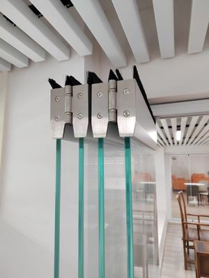 Sicurezza vetro temperato nero di alluminio porte bifold resistenza ai tifoni