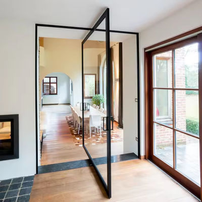 Porta in alluminio a spillo resistente agli uragani personalizzata con vetro laminato