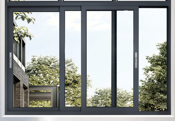 Finestra scorrevole in alluminio laminato temperato