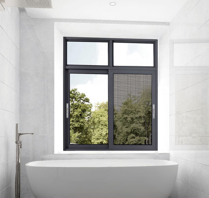 Finestra scorrevole in alluminio rivestita in polvere Protezione dagli insetti Finestra scorrevole a doppio vetro