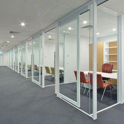 Protezione della privacy dei muri divisori in vetro insonorizzato commerciale