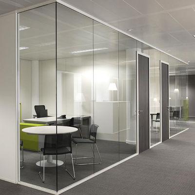 Pareti divisorie in vetro di design moderno Isolato acustico Pareti divisorie in vetro commerciale