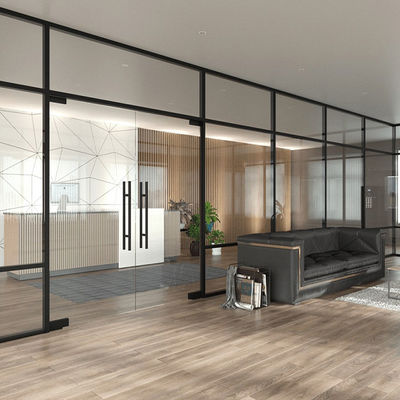 Pareti divisorie in vetro di design moderno Isolato acustico Pareti divisorie in vetro commerciale