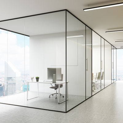 Disegno elegante di vetro di alluminio divisori di ufficio sicurezza con blocco multi punto