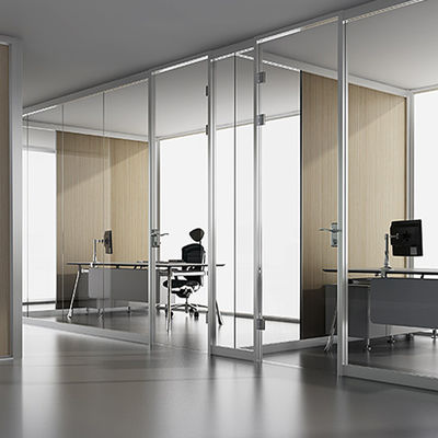 Disegno elegante di vetro di alluminio divisori di ufficio sicurezza con blocco multi punto