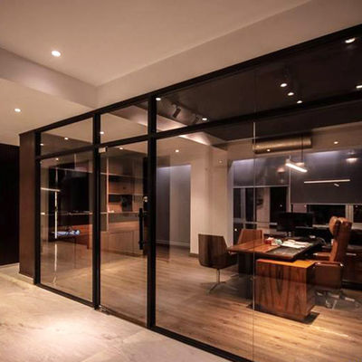 Pareti di ufficio in vetro senza cornice per uso commerciale vetro colorato personalizzabile